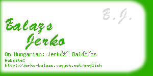 balazs jerko business card